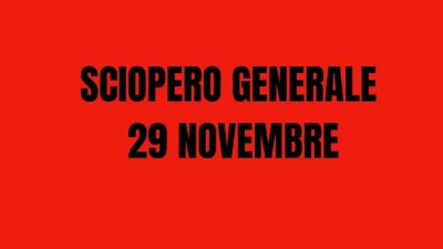 sciopero 29 novembre 2024