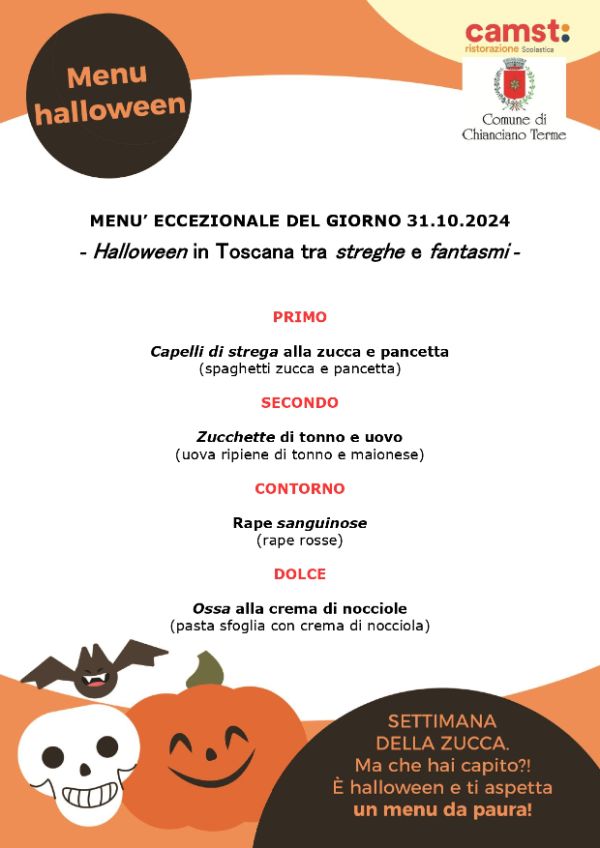 Giornata speciale con menù di Halloween